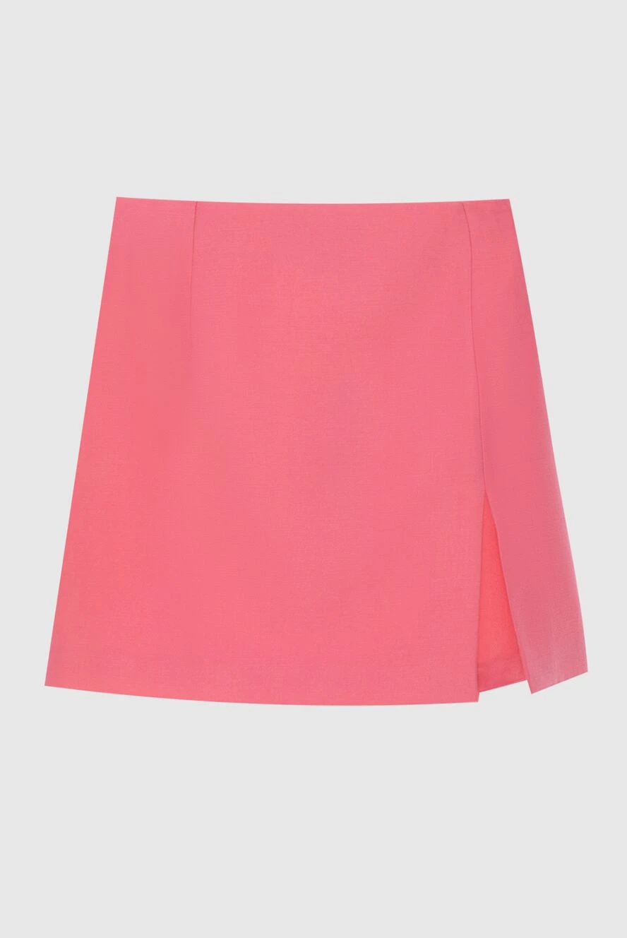 The Andamane Mini pink skirt for women with side slit - 93% lucra 7% polyester. Country of manufacture: Italy. Care: specialized cleaning - photo 1