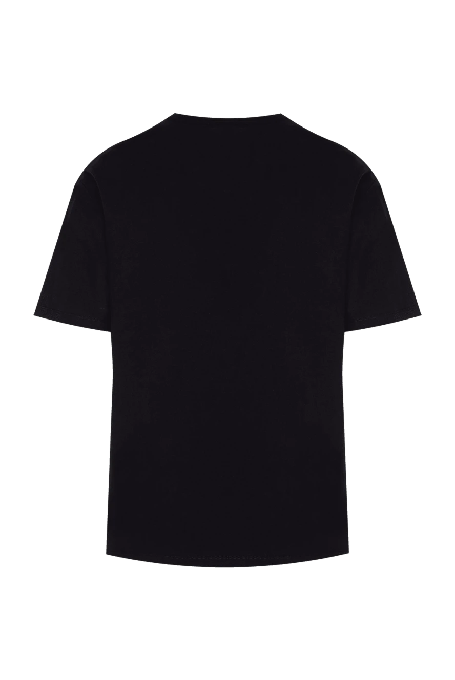 Balmain men's black cotton t-shirt with white logo print 173852