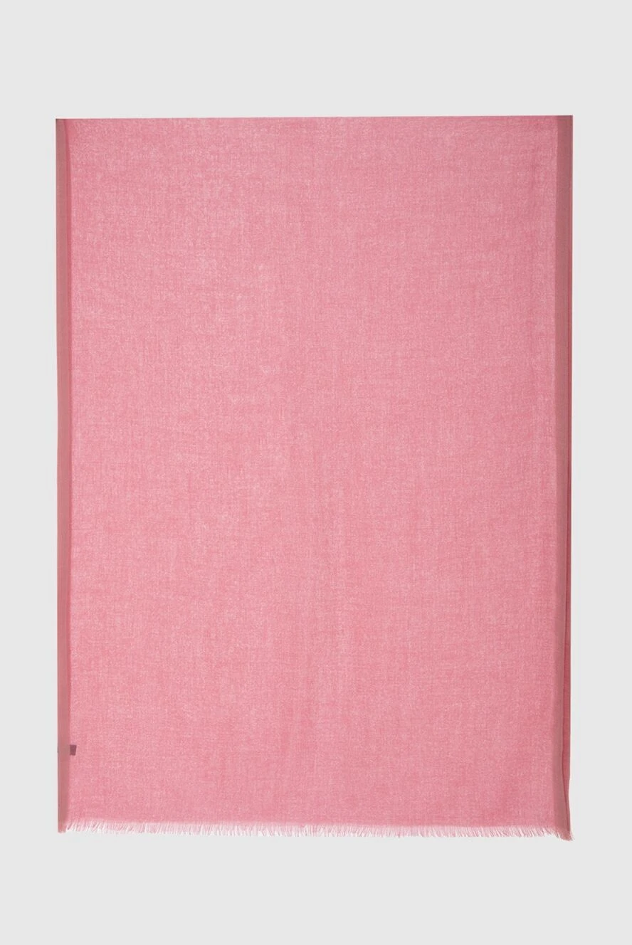 Loro Piana Pink cashmere and silk scarf for women - 65% cashmere, 35% silk. Country of manufacture: Italy. Care: specialized cleaning - photo 1