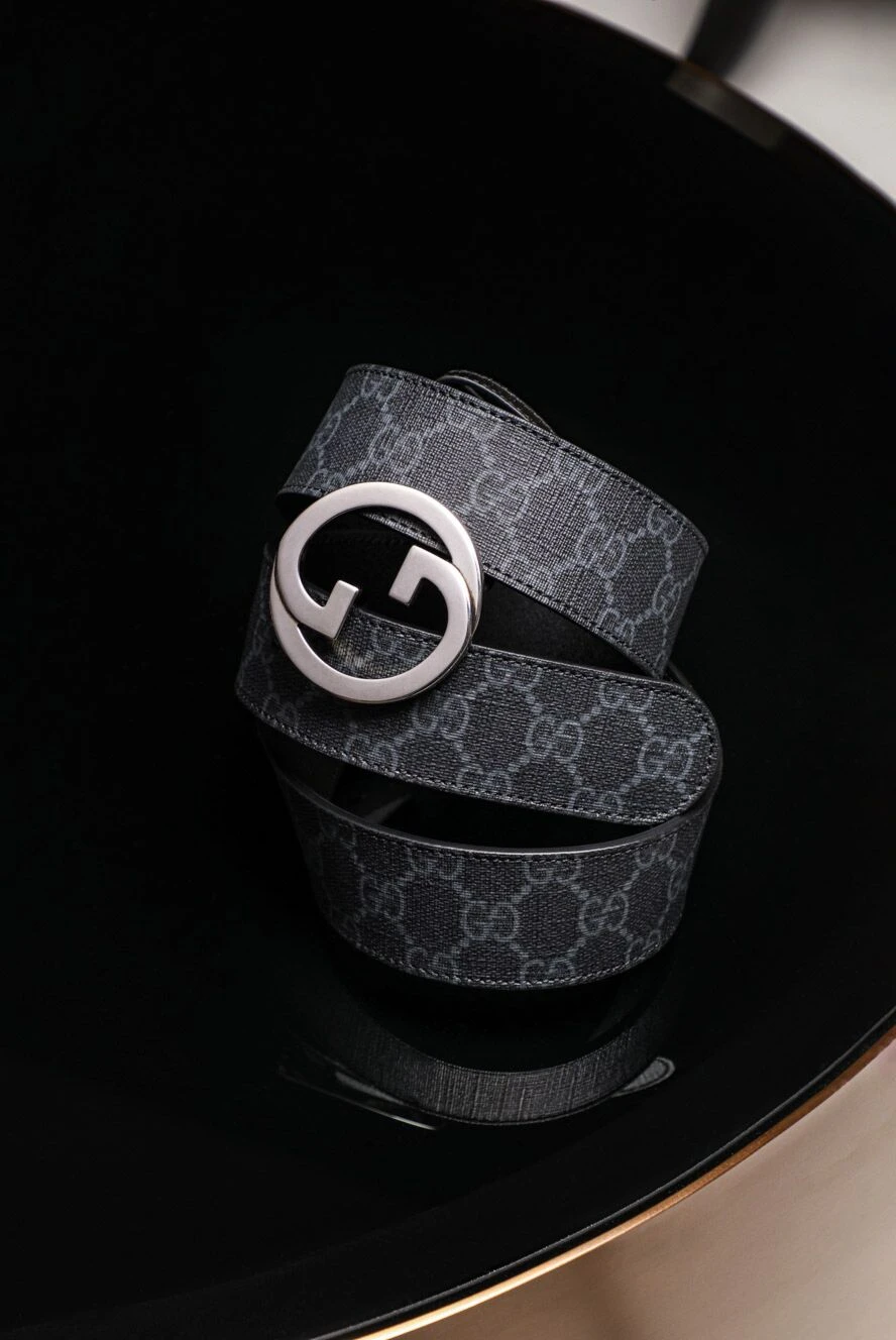 Gucci black leather belt for men 174026 — Men belts and braces