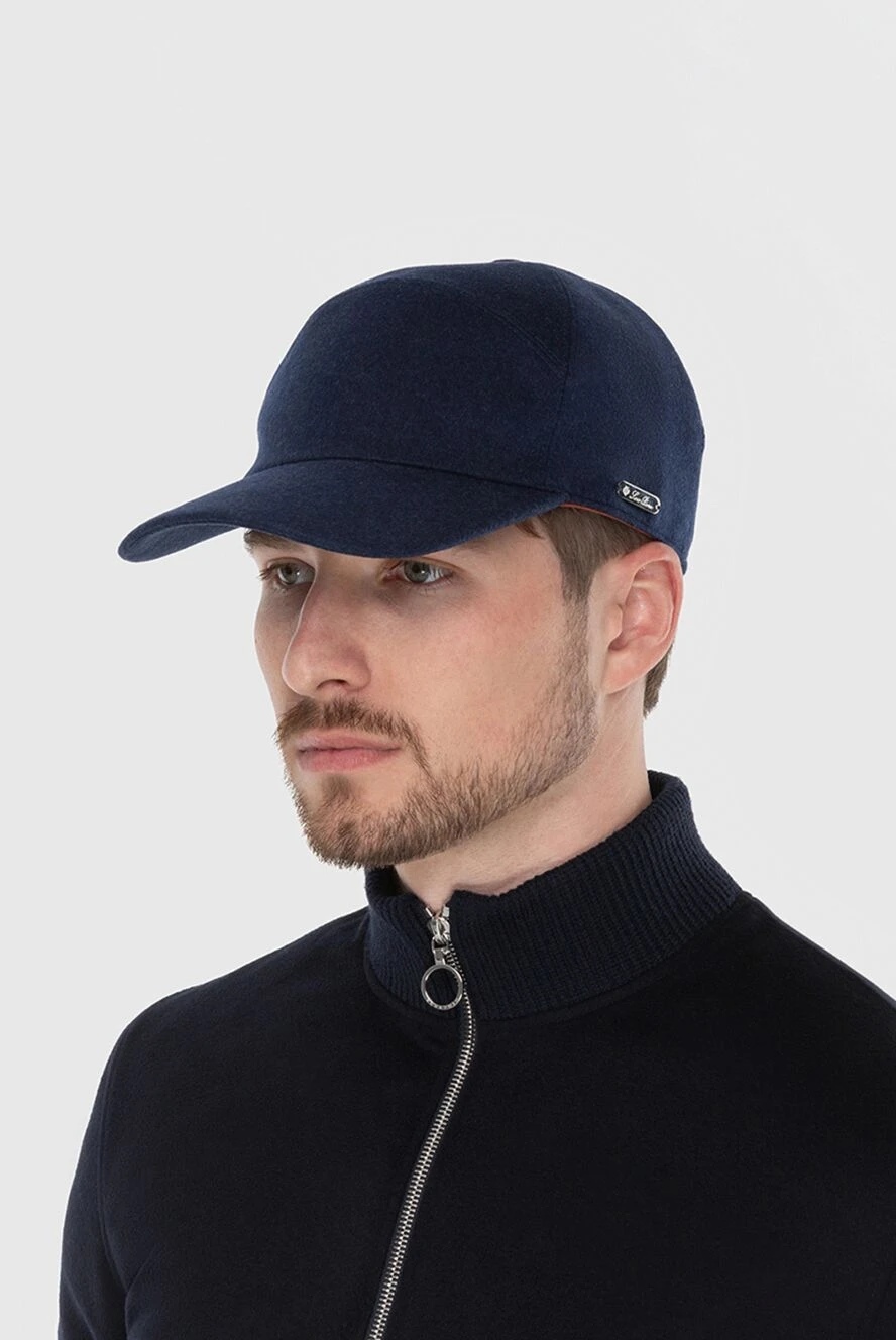 Loro Piana men's blue cap with metal logo 174038  Men cap | Domino Online  Store Ukraine