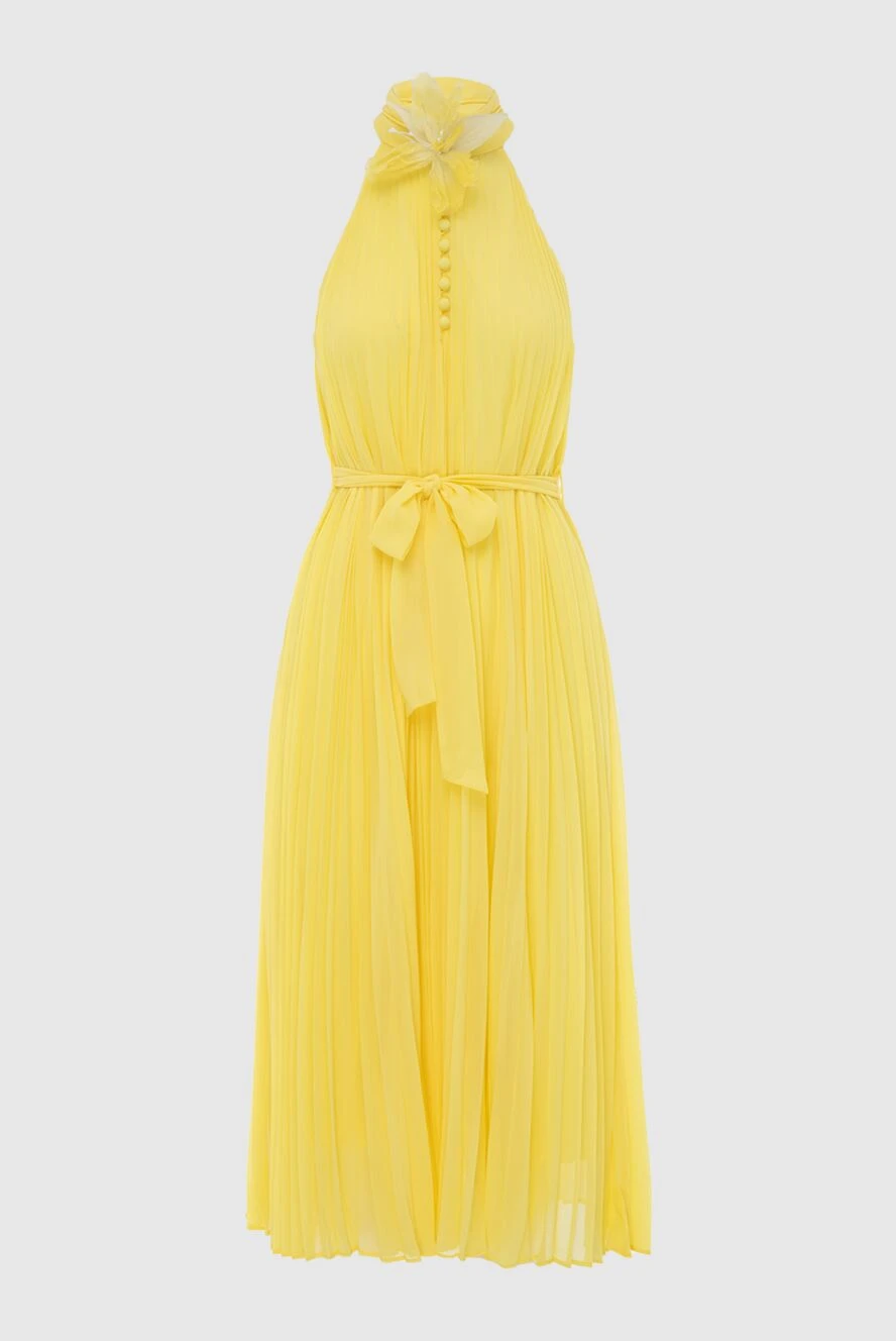 Zimmermann Yellow viscose dress for women - Fastener: belt. pleats, open shoulders, ties. 100% viscose. Country of manufacture: Italy. Care: specialized cleaning - photo 1