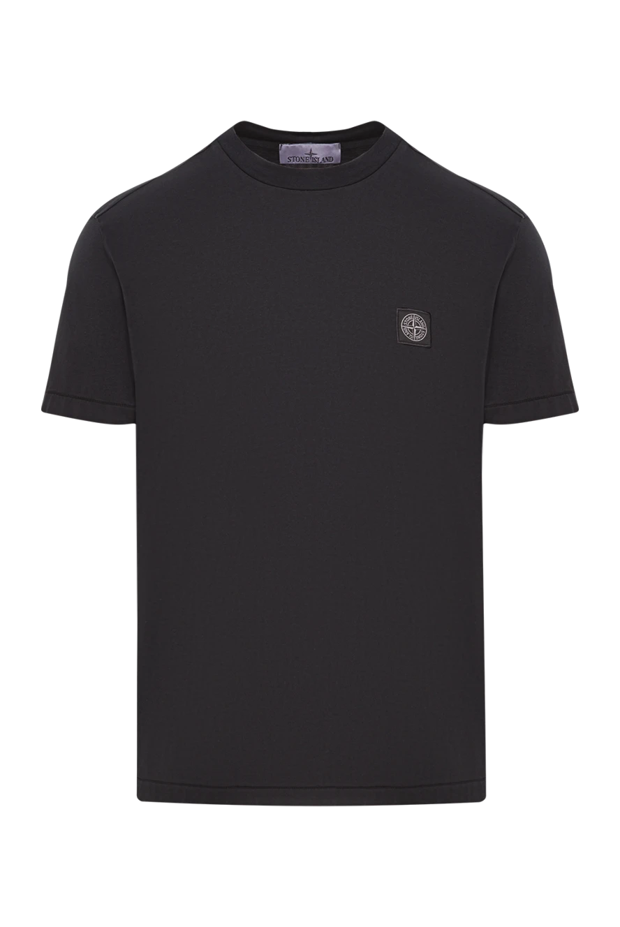 Stone Island Green cotton T-shirt with chest patch - logo patch. 100% cotton. Country of manufacture: Italy. Care: specialized cleaning - photo 1