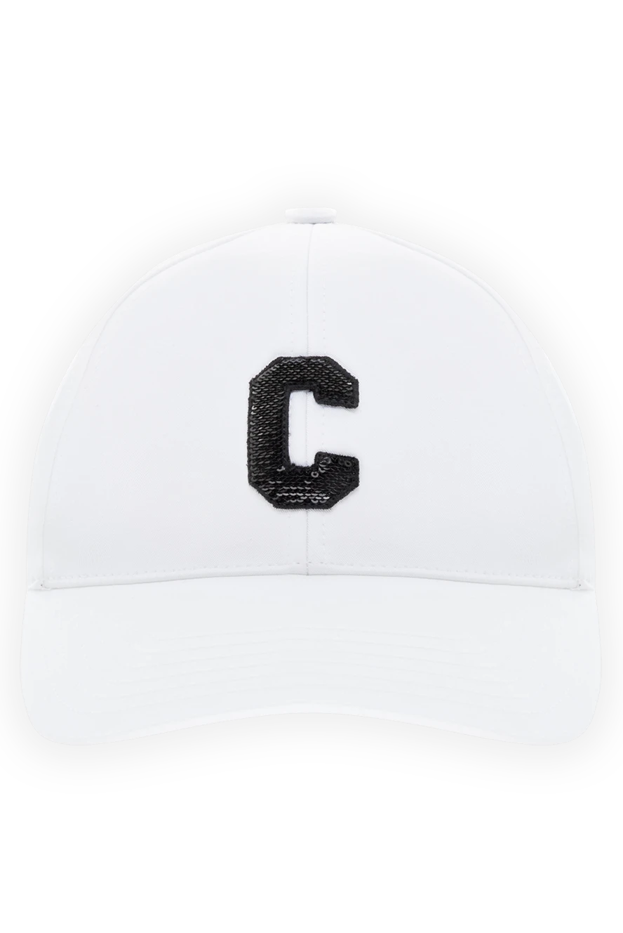 Celine Women's cotton cap white with black logo - Logo embroidery. cotton. buckle. Country of manufacture: Italy. Care: specialized cleaning - photo 1