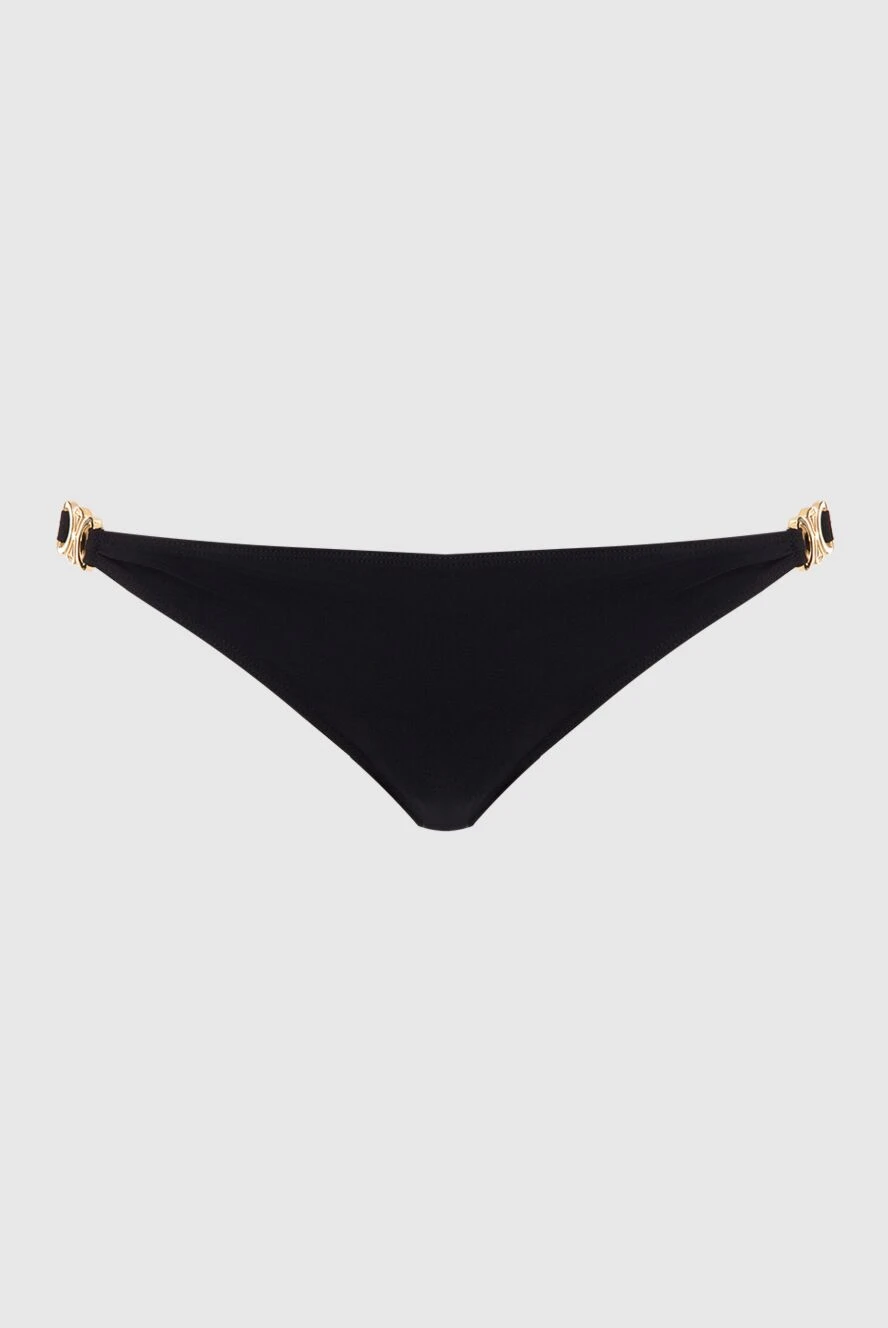 Celine Black women's swimsuit bottom with gilded logo - Decoration: gold-plated logo. 76% nylon, 24% elastane. Country of manufacture: Italy. Care: specialized cleaning - photo 1