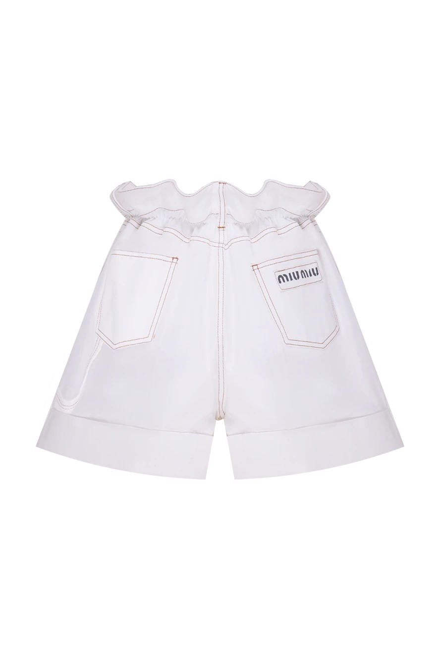 Miu Miu white cotton shorts for women 174213 — Women shorts