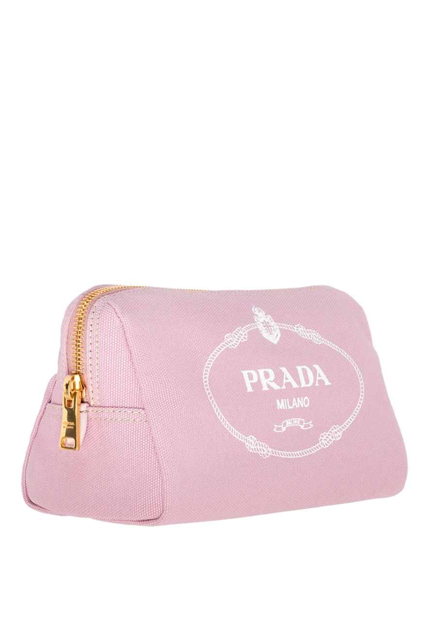 Prada pink cotton makeup bag for women 174235 Women cosmetics bags Domino Online Store Ukraine