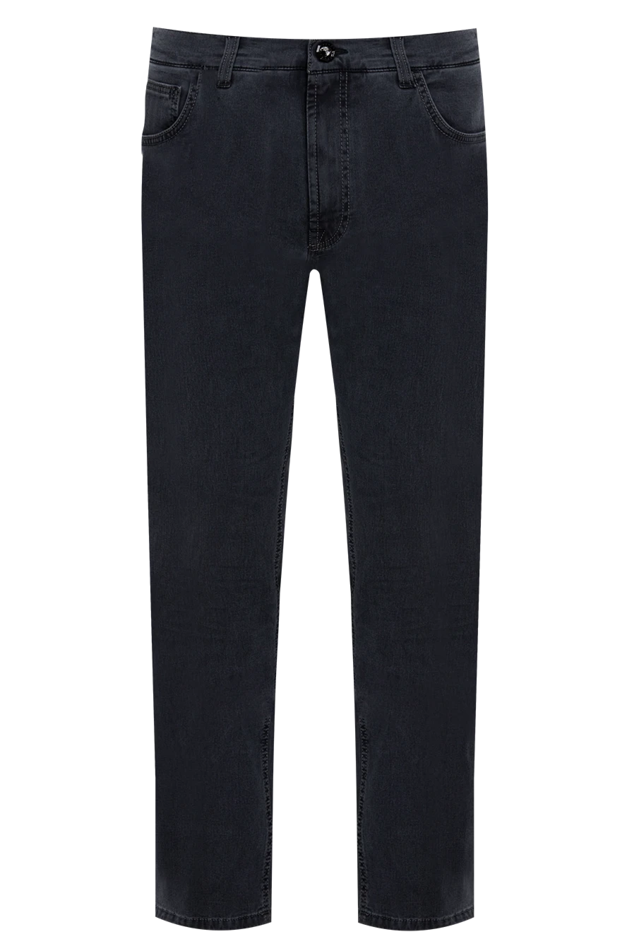 Stefano Ricci Джинсы серые мужские - лого. 70% хлопок, 28% полиэстер, 2% полиуретан. молния, пуговица. три боковые, два задние. Страна производитель: Италия. Уход: специализированная чистка - фото 1