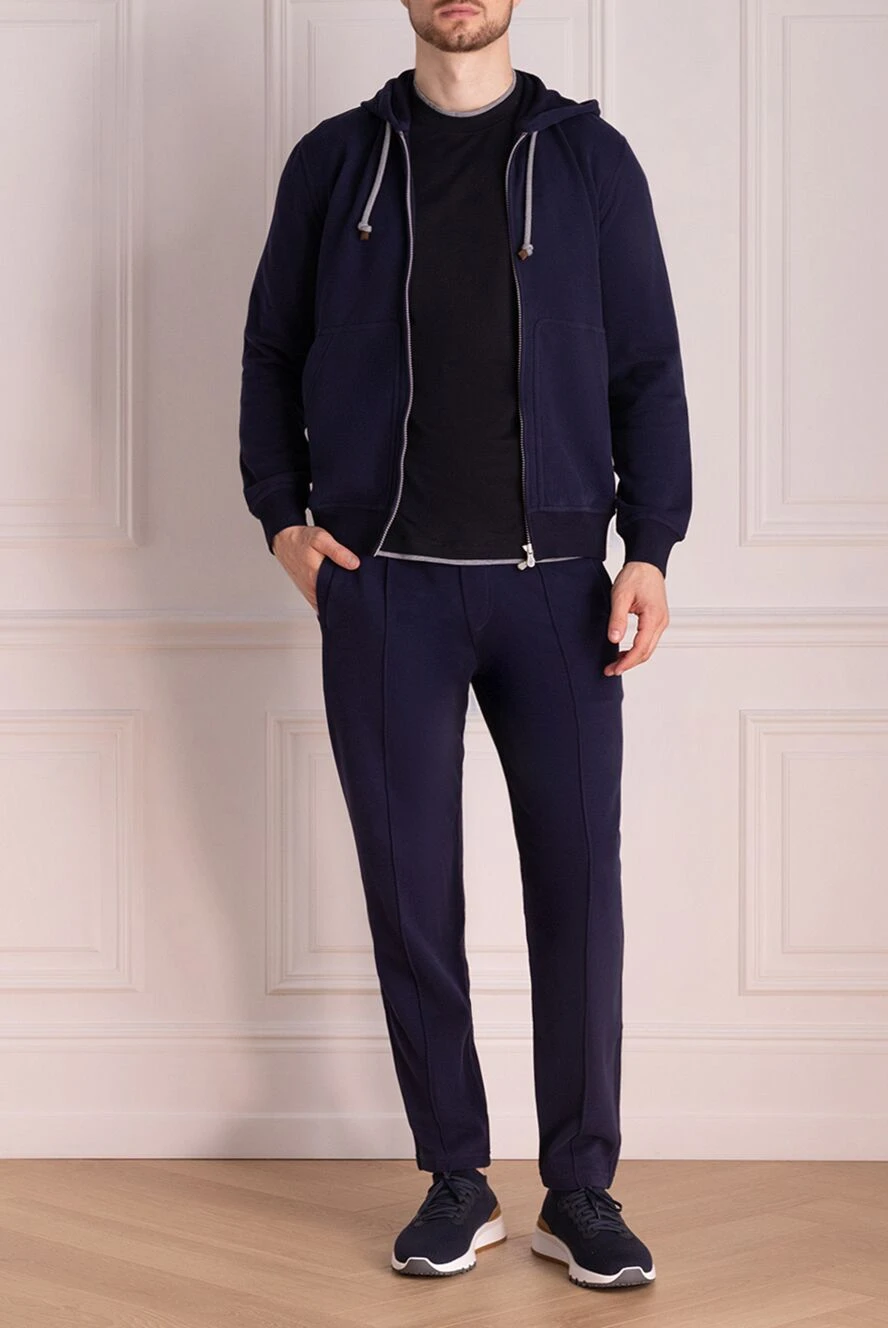 Brunello Cucinelli трикотажный костюм из хлопка с капюшоном и