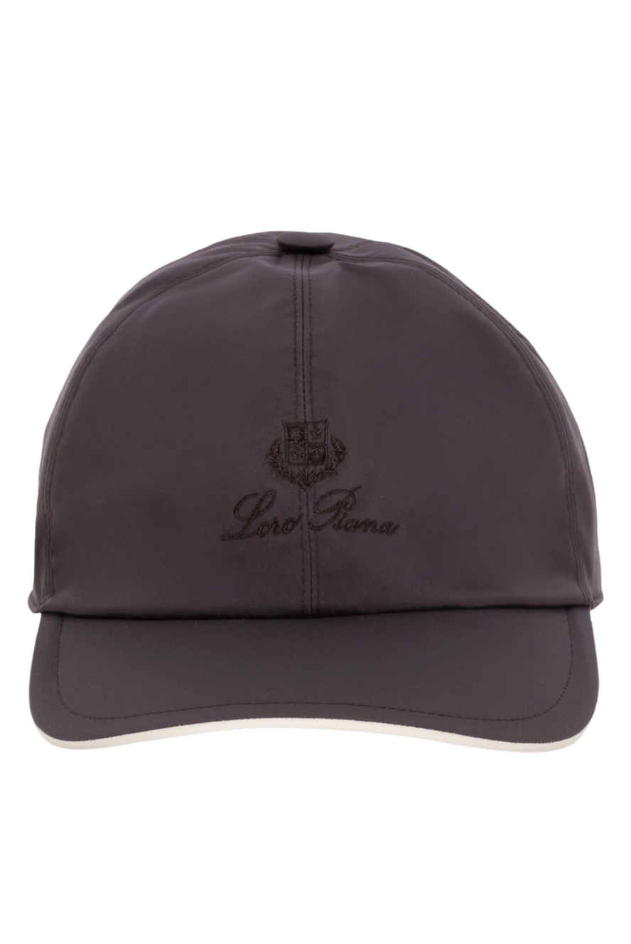 Loro Piana Кепка из полиэстера фиолетовая мужская - логотип. 100% полиэстер (PL). Страна производитель: Италия. Уход: специализированная чистка - фото 1