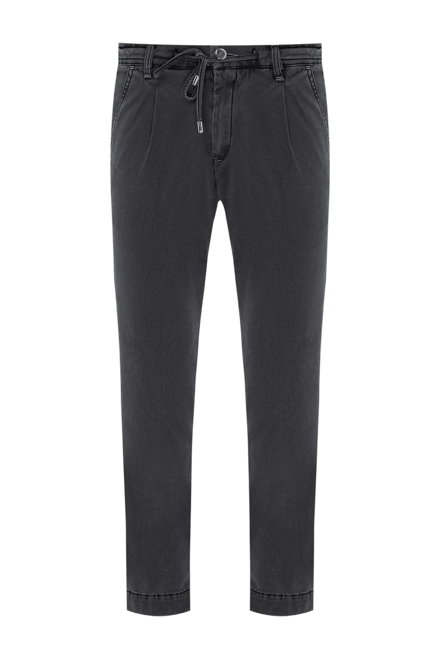 Scissor Scriptor Gray jeans for men - tucks. 70% cotton 28% polyamide, 2% elastane. Closure type: Zipper, buttons, drawstring. two front pockets, two back pockets. Country of manufacture: Italy. Care: specialized cleaning - photo 1