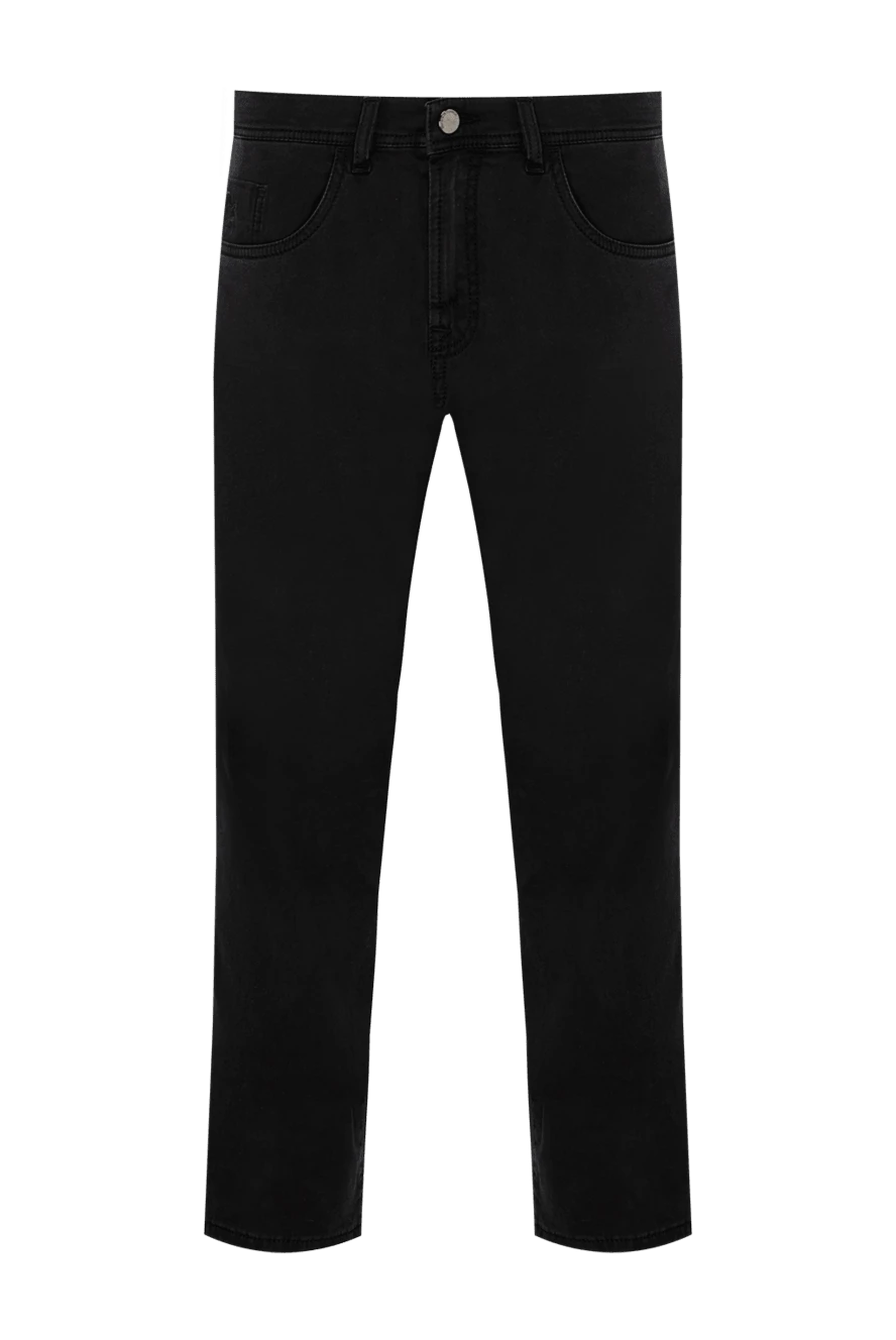 Scissor Scriptor Black men's jeans - logo. 70% cotton, 28% polyamide 2% elastane. Closure type: Zipper, buttons. three front pockets, two back pockets. Country of manufacture: Italy. Care: specialized cleaning - photo 1