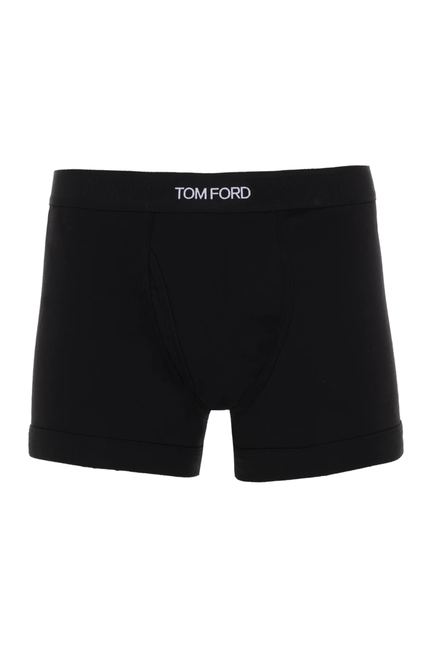 Tom Ford Boxers for men made of cotton black - brand logo. 100% cotton. Country of manufacture: Italy. Care: specialized cleaning - photo 1