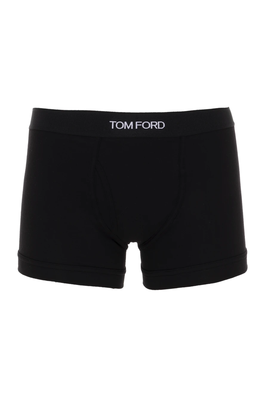 Tom Ford Men's boxers made of cotton and elastane black - brand logo. 95% cotton, 5% elastane. Country of manufacture: Italy. Care: specialized cleaning - photo 1