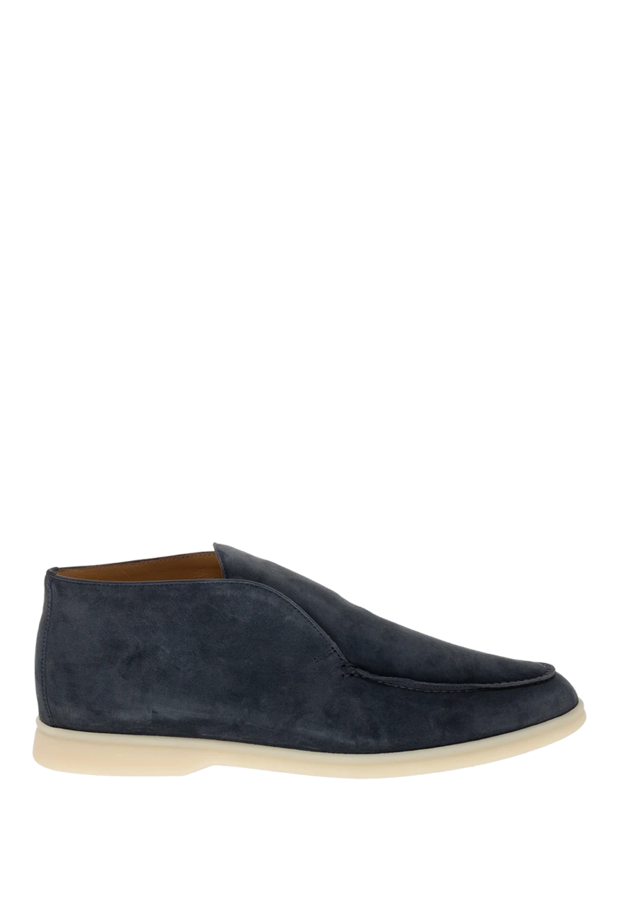 Loro Piana Loafers for men suede blue - contrast sole. 100% suede. Country of manufacture: Italy. Care: specialized cleaning - photo 1