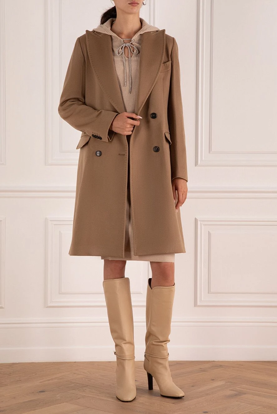 Womens tan hotsell wool coat