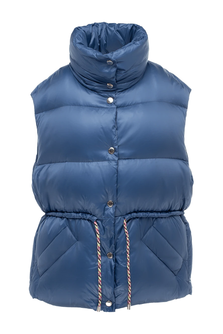 Khrisjoy Women's blue polyamide vest - 100% polyamide. buttons, drawstring. two side pockets. Country of manufacture: Italy. Care: specialized cleaning - photo 1