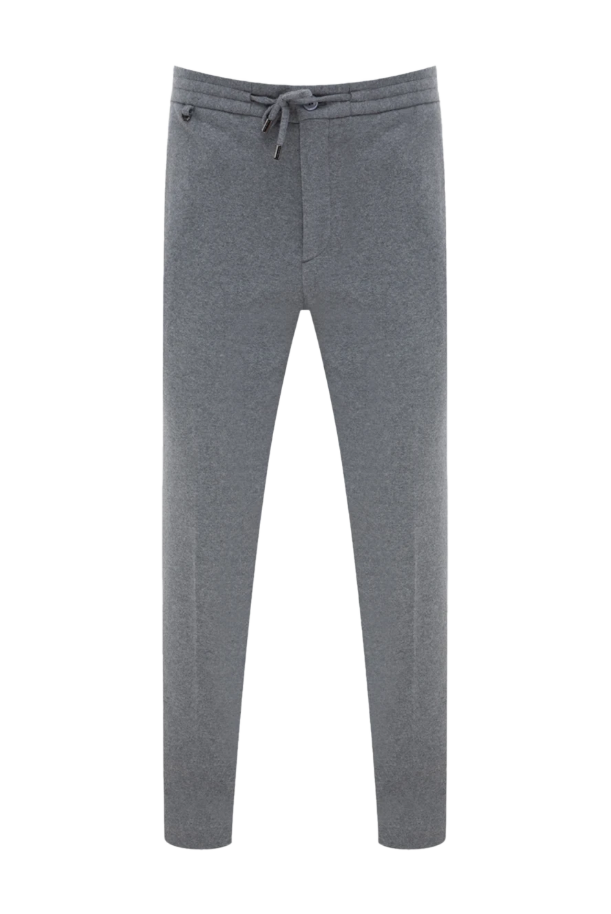 Stefano Ricci Брюки мужские из хлопка и кашемира серые - 85% хлопок, 15% кашемир. кулиска . два кармана спереди, два кармана сзади. Страна производитель: Италия. Уход: специализированная чистка - фото 1