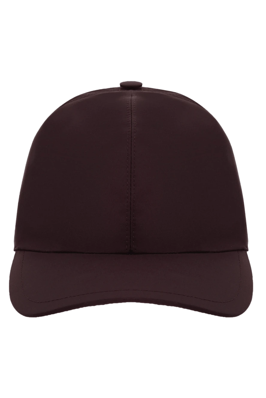 Cesare di Napoli Men's burgundy wool and polyamide cap - 54% wool, 46% polyamide. Country of manufacture: Italy. Care: specialized cleaning - photo 1