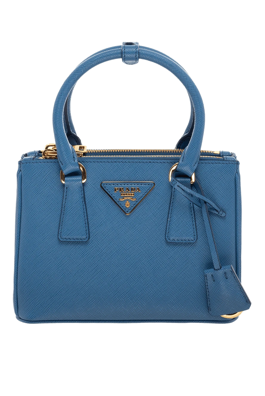 Шкіряна жіноча голуба сумка