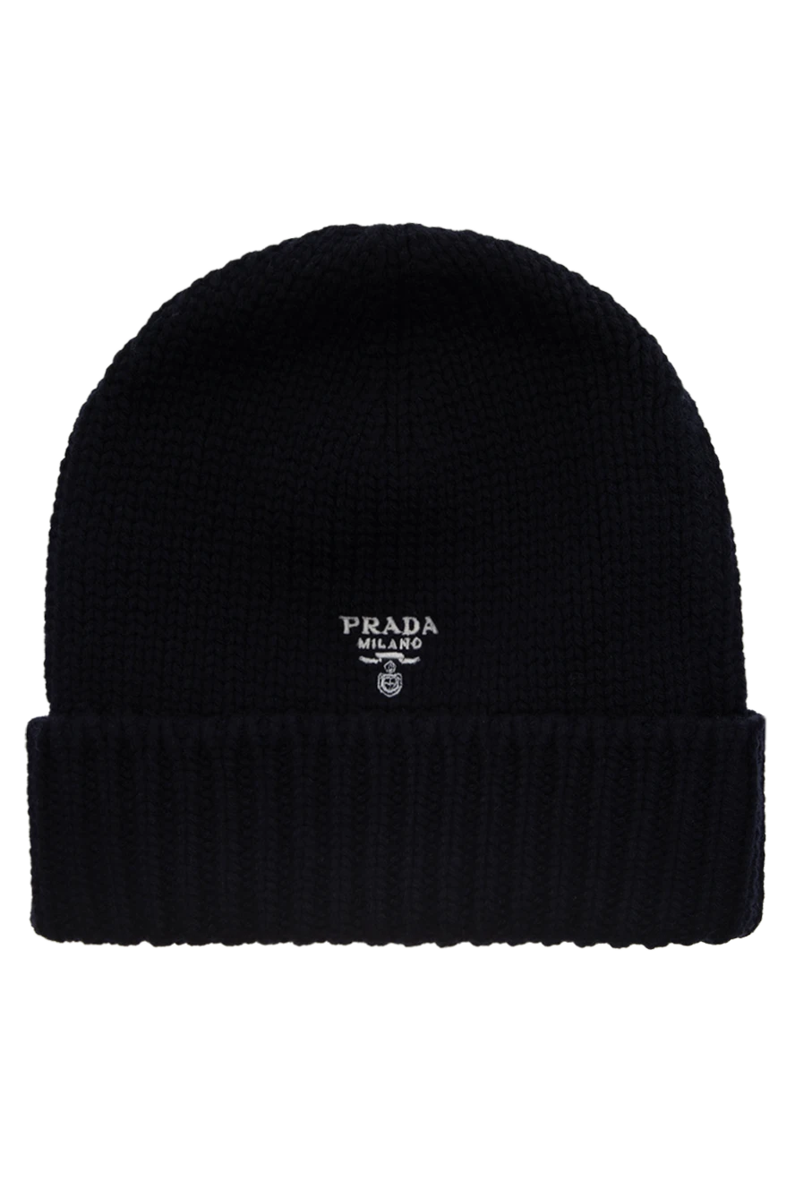 Prada Blue cashmere hat for men - 100% cashmere. Country of manufacture: Italy. Care: specialized cleaning - photo 1