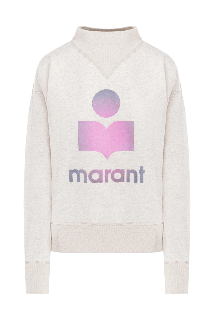 Isabel Marant Sweatshirt made of cotton and polyester beige for women - logo print. 88% cotton, 12% polyester. Country of manufacture: Italy. Care: specialized cleaning - photo 1