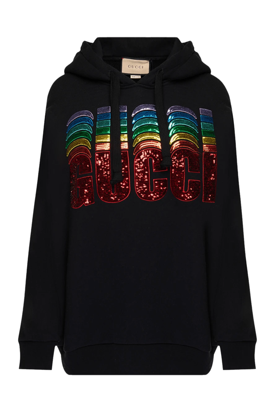 Gucci black cotton hoodie for women 175348 Women hoodie Domino Online Store Ukraine