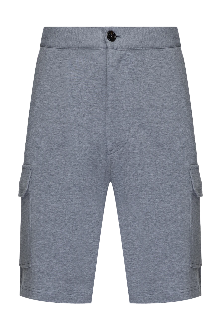 Brunello Cucinelli Gray cotton and polyamide shorts for men - 94% cotton, 6% polyamide. Closure: button, zipper. two side leg pockets, two back pockets with flaps. Country of manufacture: Italy. Care: specialized cleaning - photo 1