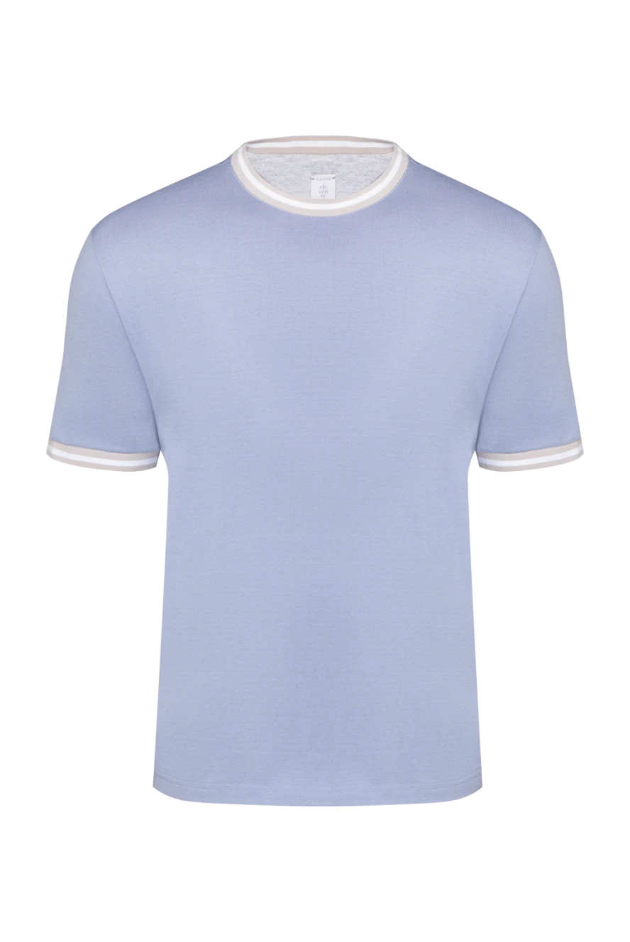 Eleventy Футболка из хлопка синяя мужская - 100% хлопок. Страна производитель: Италия. Уход: специализированная чистка - фото 1