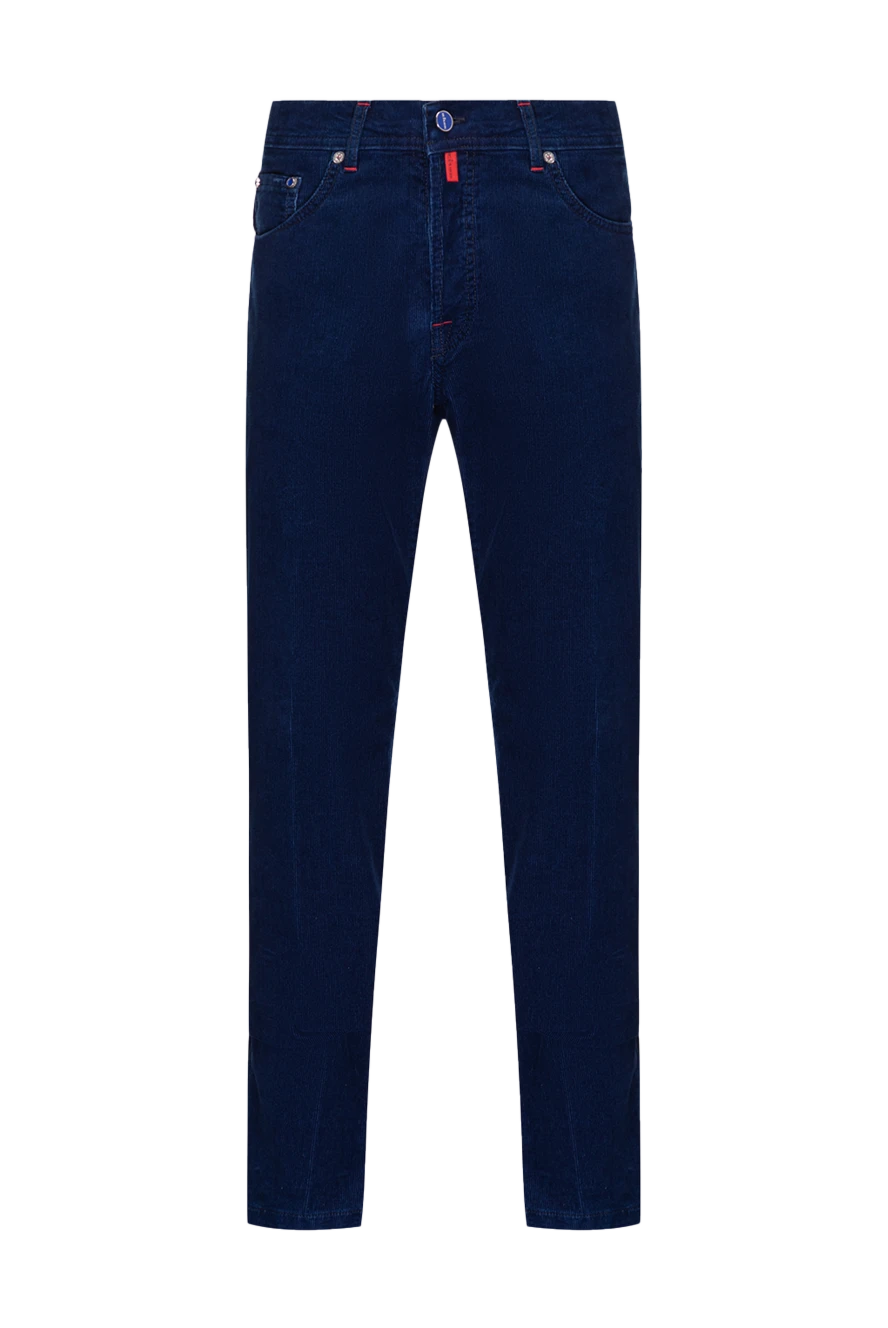 Kiton Blue jeans for men - 91% cotton, 8% cashmere, 2% elastane. zipper, button. three front pockets, two back pockets. Country of manufacture: Italy. Care: specialized cleaning - photo 1