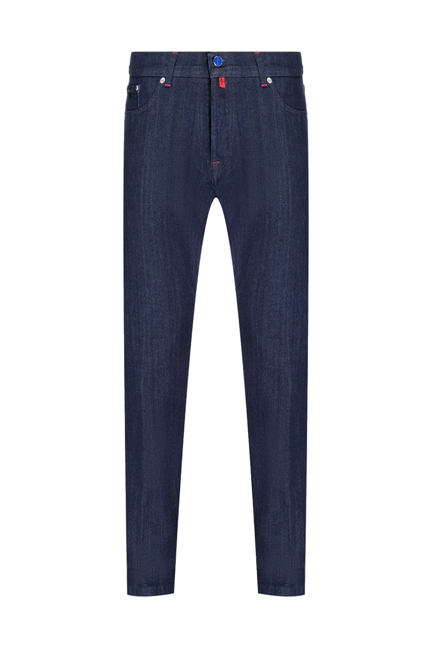 Kiton Blue cotton and elastane jeans for men - 98% cotton, 2% elastane. zipper, button. three front pockets, two back pockets. Country of manufacture: Italy. Care: specialized cleaning - photo 1