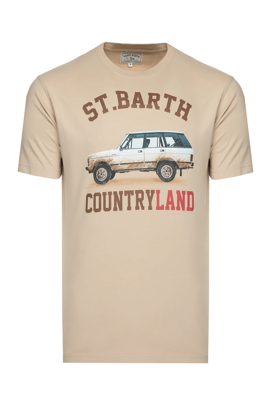 MC2 Saint Barth Beige cotton T-shirt for men - Composition: 100% cotton. Country of manufacture: Italy. Care: specialized cleaning - photo 1