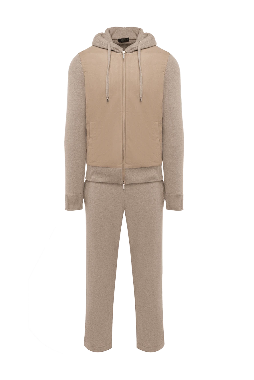 Cesare di Napoli Beige men's walking suit - 45% wool, 30% viscose, 25% cashmere. Country of manufacture: Italy. Care: specialized cleaning - photo 1