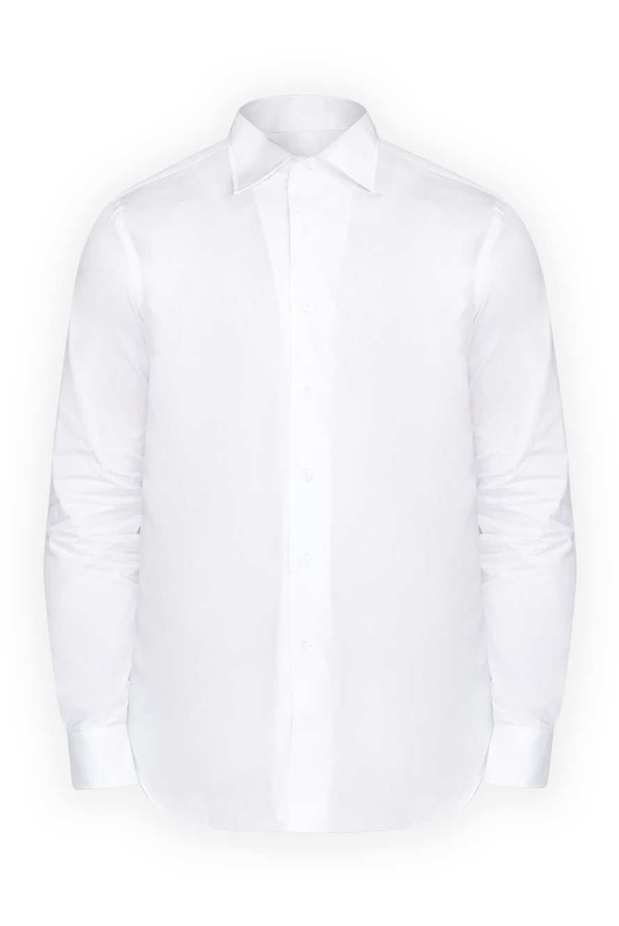 Alessandro Gherardi Men's shirt made of white cotton - 100% cotton. Closure: buttons. Country of manufacture: Italy. Care: specialized cleaning - photo 1