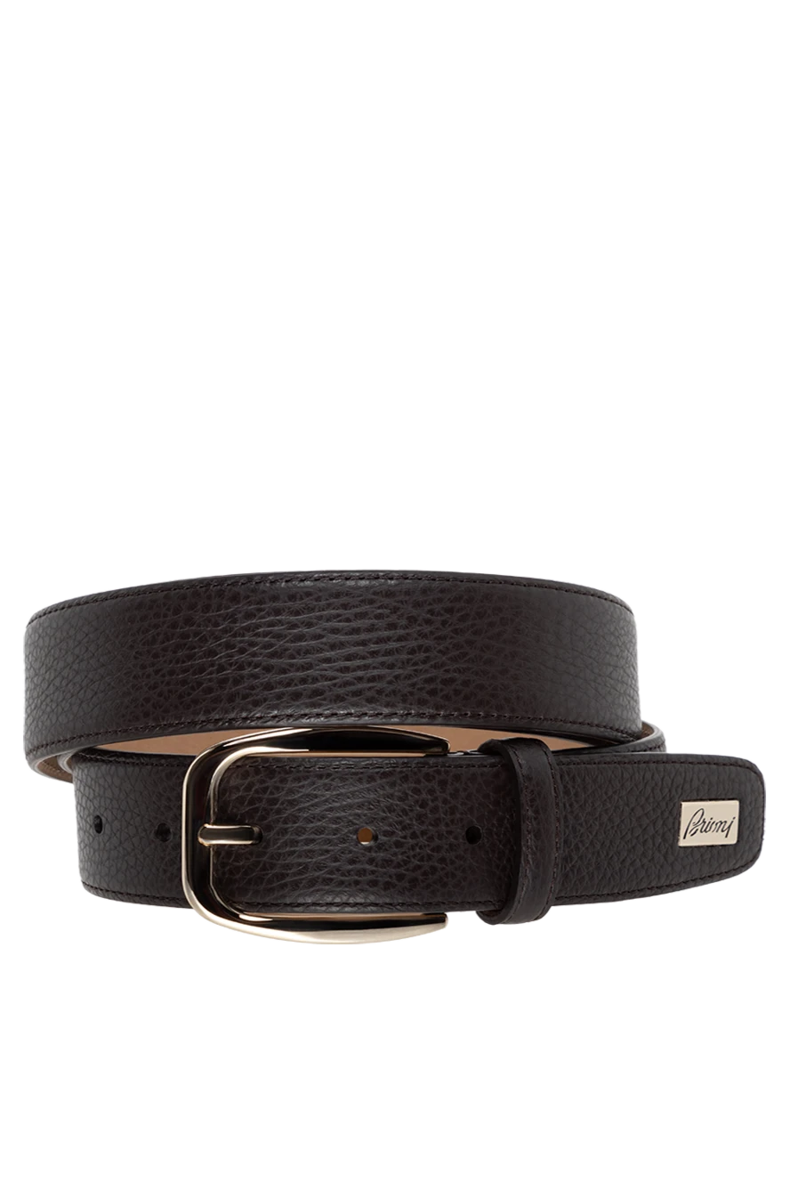 Brioni Leather belt for men brown - 100% genuine leather. Country of manufacture: Italy. Care: specialized cleaning - photo 1