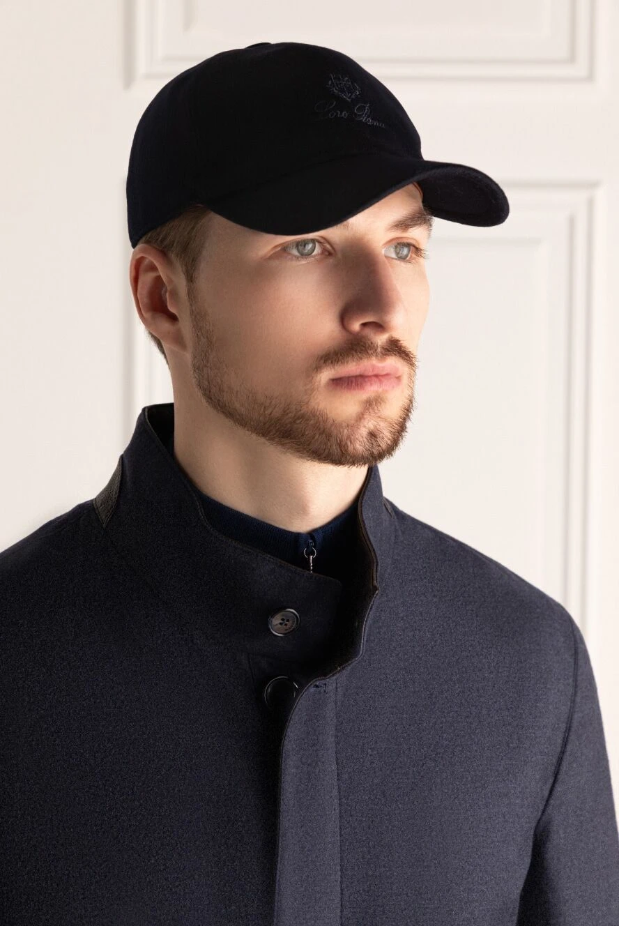 Loro Piana blue cashmere cap for men 176009 — Men cap