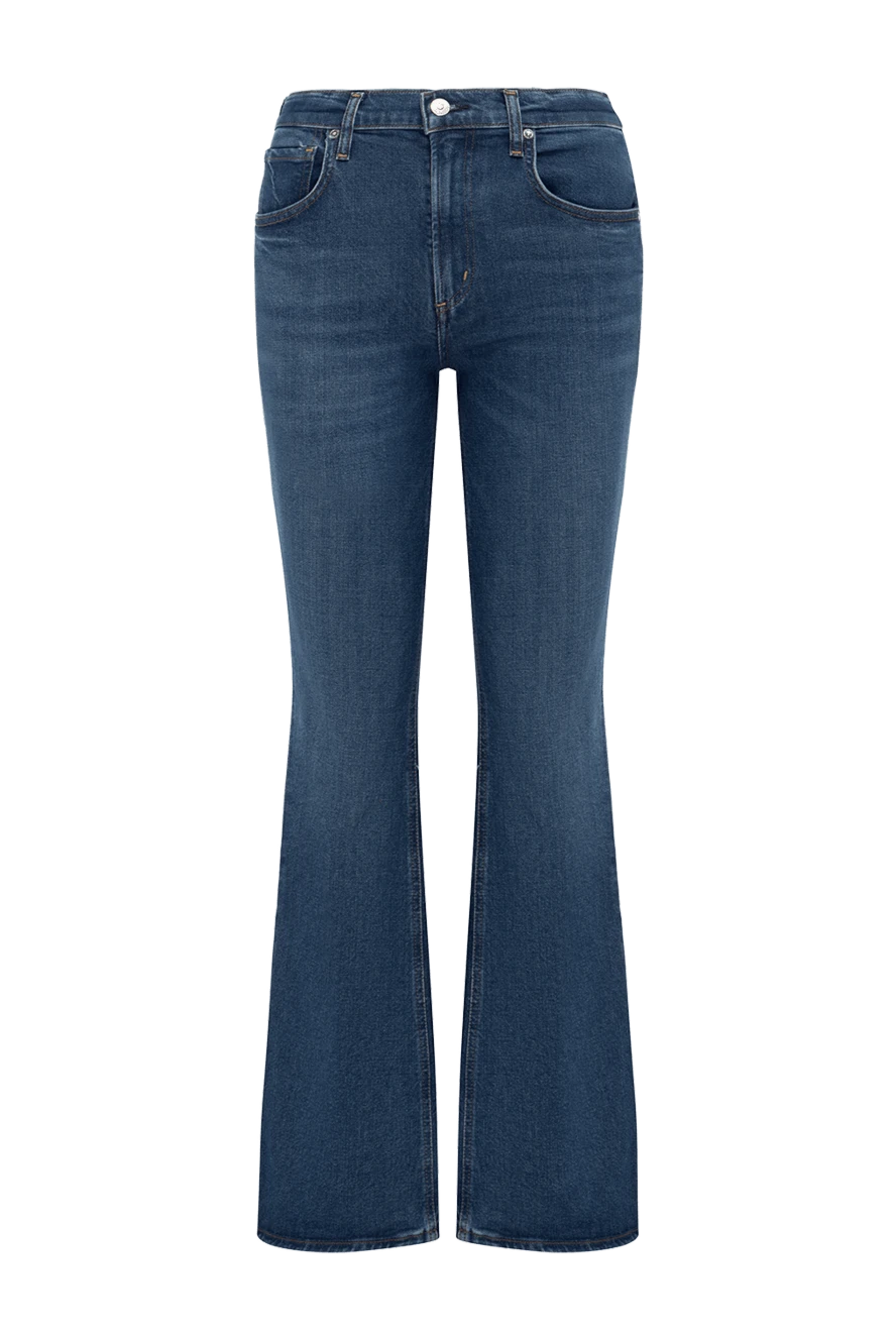 Citizens of Humanity Blue cotton jeans for women - contrasting seams. three front pockets, two back pockets. 100% cotton. zipper, buttons. Country of manufacture: Italy. Care: specialized cleaning - photo 1