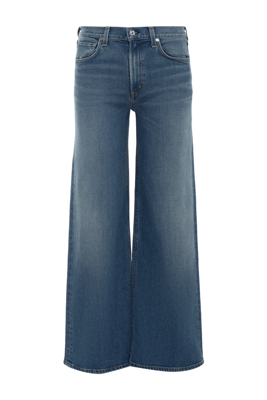 Citizens of Humanity Blue jeans for women - contrasting seams, worn effect. three front pockets, two back pockets. 59% cotton, 40% viscose, 1% elastane. zipper, buttons. Country of manufacture: Italy. Care: specialized cleaning - photo 1