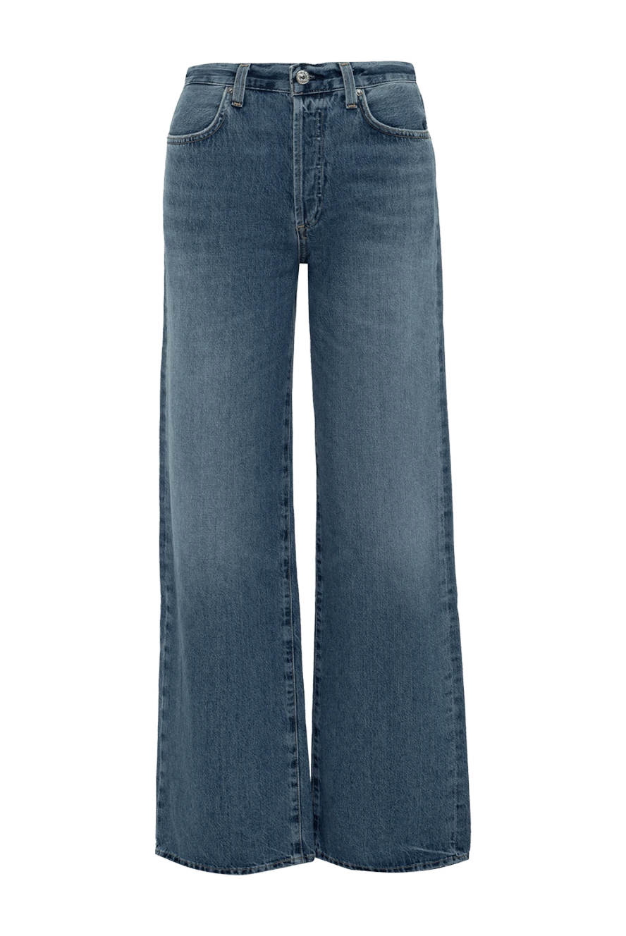 Citizens of Humanity Blue cotton jeans for women - three front pockets, two back pockets. 100% cotton. zipper, buttons. Country of manufacture: Italy. Care: specialized cleaning - photo 1