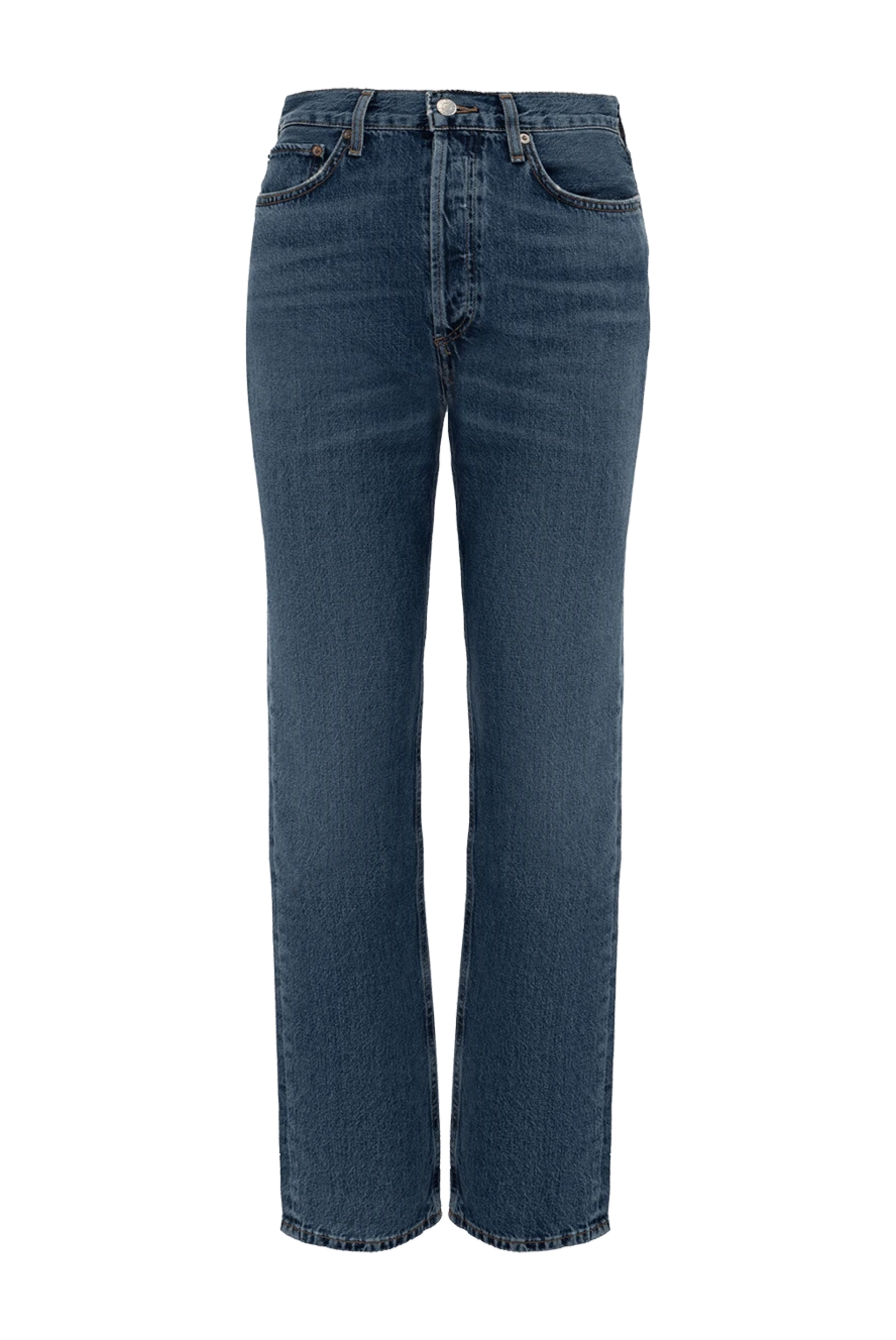 Citizens of Humanity Blue cotton jeans for women - contrasting seams. three front pockets, two back pockets. 100% cotton. zipper, buttons. Country of manufacture: Italy. Care: specialized cleaning - photo 1