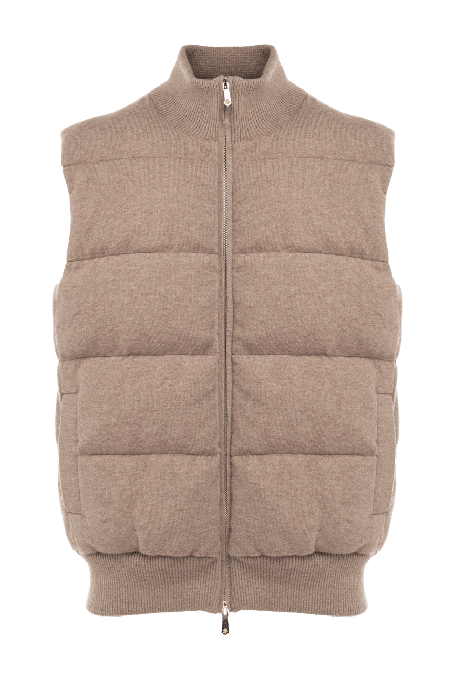 Svevo Cashmere vest beige for men - 100% cashmere. Country of manufacture: Italy. Care: specialized cleaning - photo 1