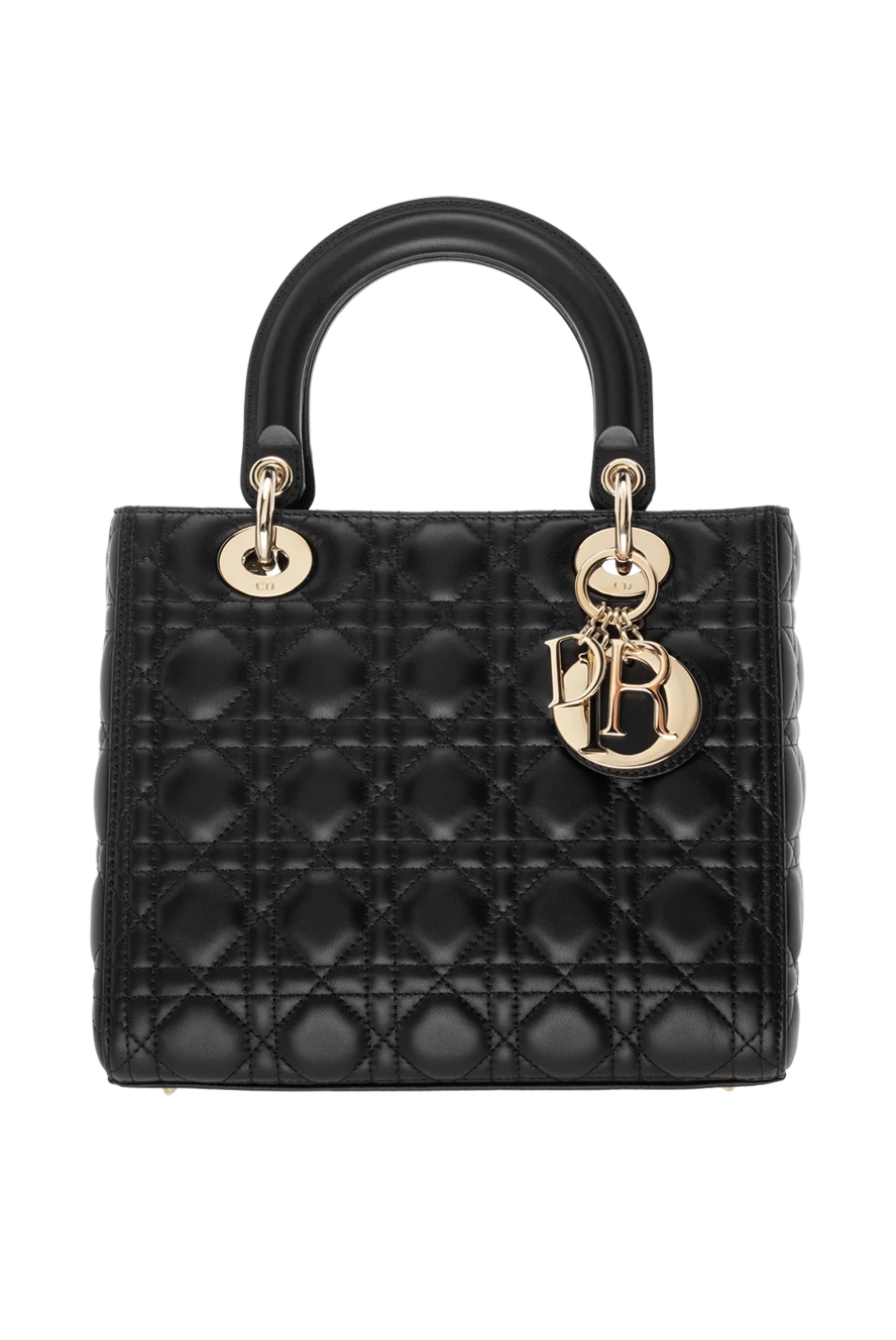 Dior Сумка из кожи женская черная - стеганая текстура, логотип . 100% кожа ягненка . внутренний карман на молнии, накладной карман. Страна производитель: Франция. Уход: специализированная чистка - фото 1