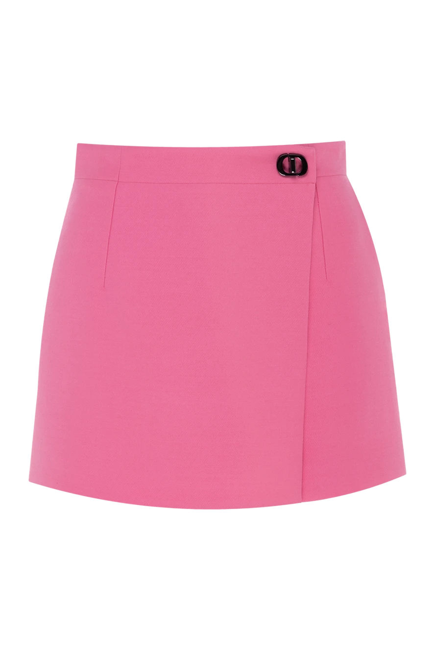 Dior Wool and silk shorts for women pink - 77% wool, 23% silk. buckle. one back pocket, two side pockets. Country of manufacture: Italy. Care: specialized cleaning - photo 1