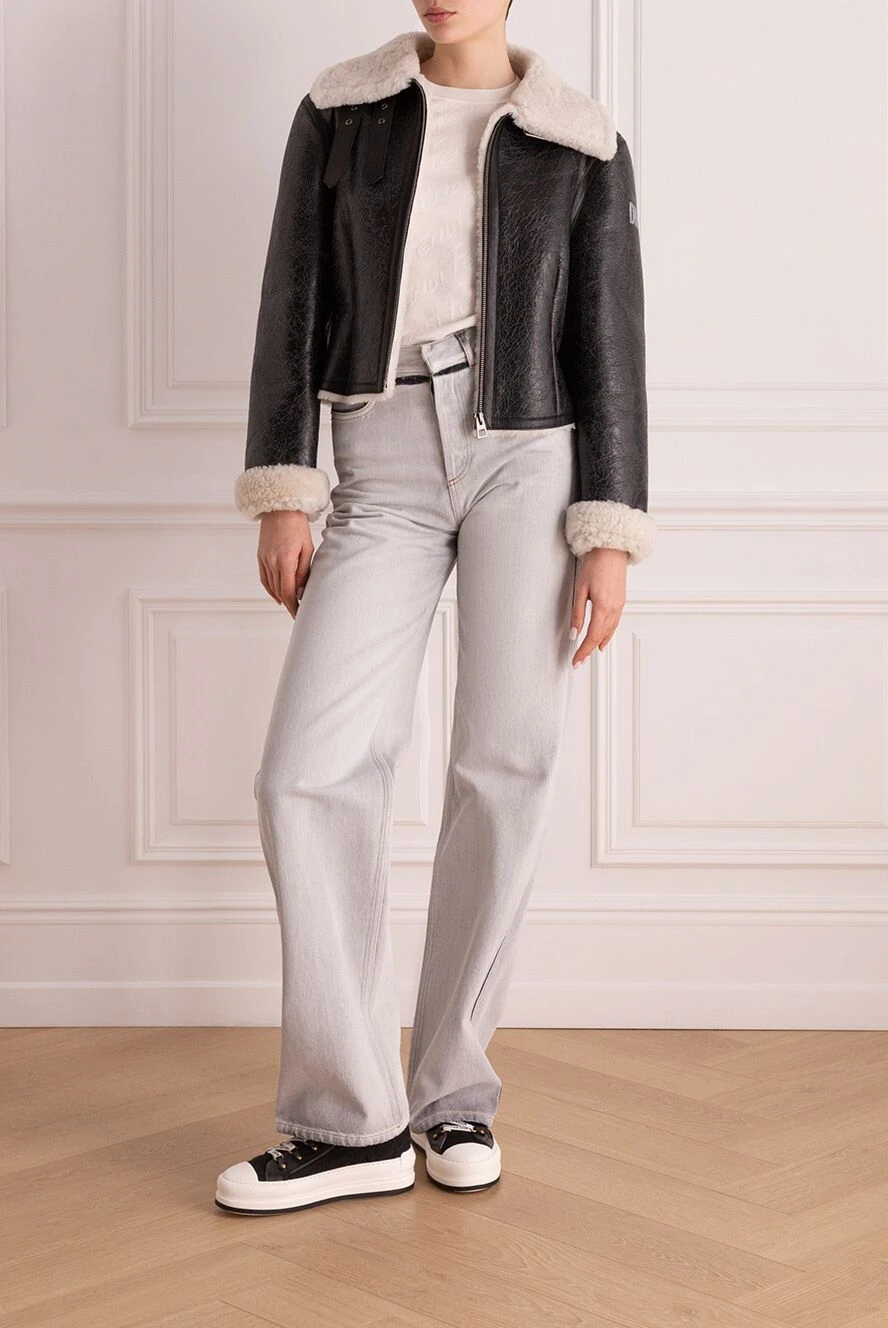 Dior★素敵！Dark Brown Lamb Leather/Shearling Jacket Christian Dior Dark Brown Lamb Leather/Shearling Detail