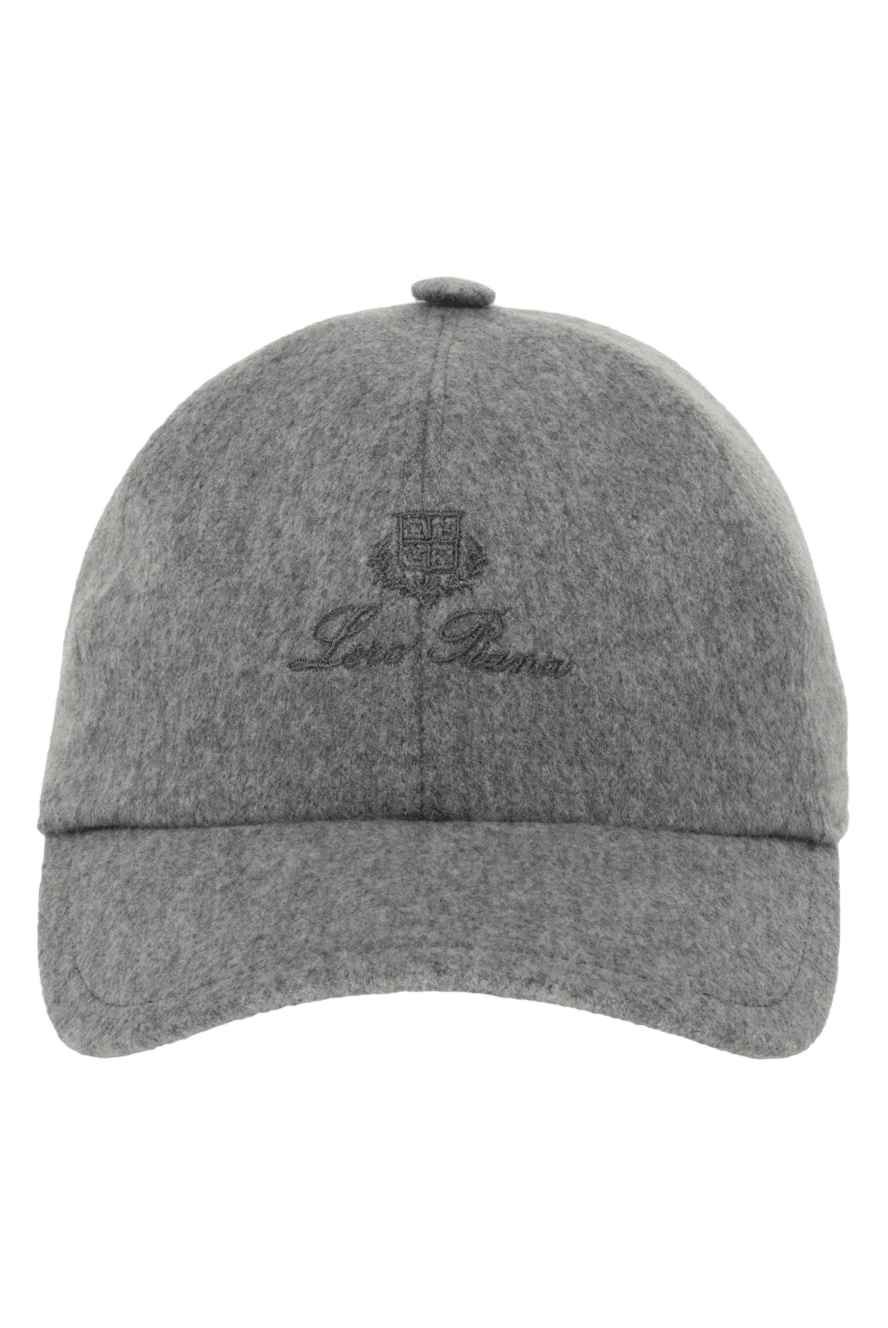 Loro Piana Men's cashmere cap gray - logo. 100% cashmere. Country of manufacture: Italy. Care: specialized cleaning - photo 1