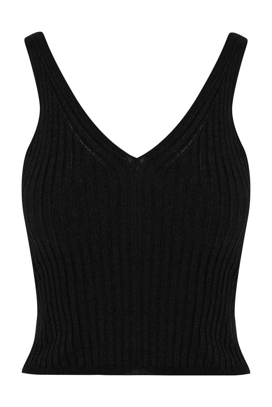 Peserico Top made of viscose and polyester for women black - 54% viscose, 46% polyester. Country of manufacture: Italy. Care: specialized cleaning - photo 1