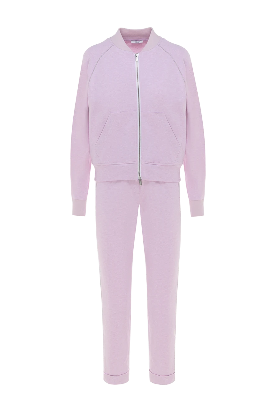 Peserico Walking suit made of cotton and elastane for women pink - 97% cotton, 3% elastane. Closure: zipper. two side pockets. Country of manufacture: Italy. Care: specialized cleaning - photo 1