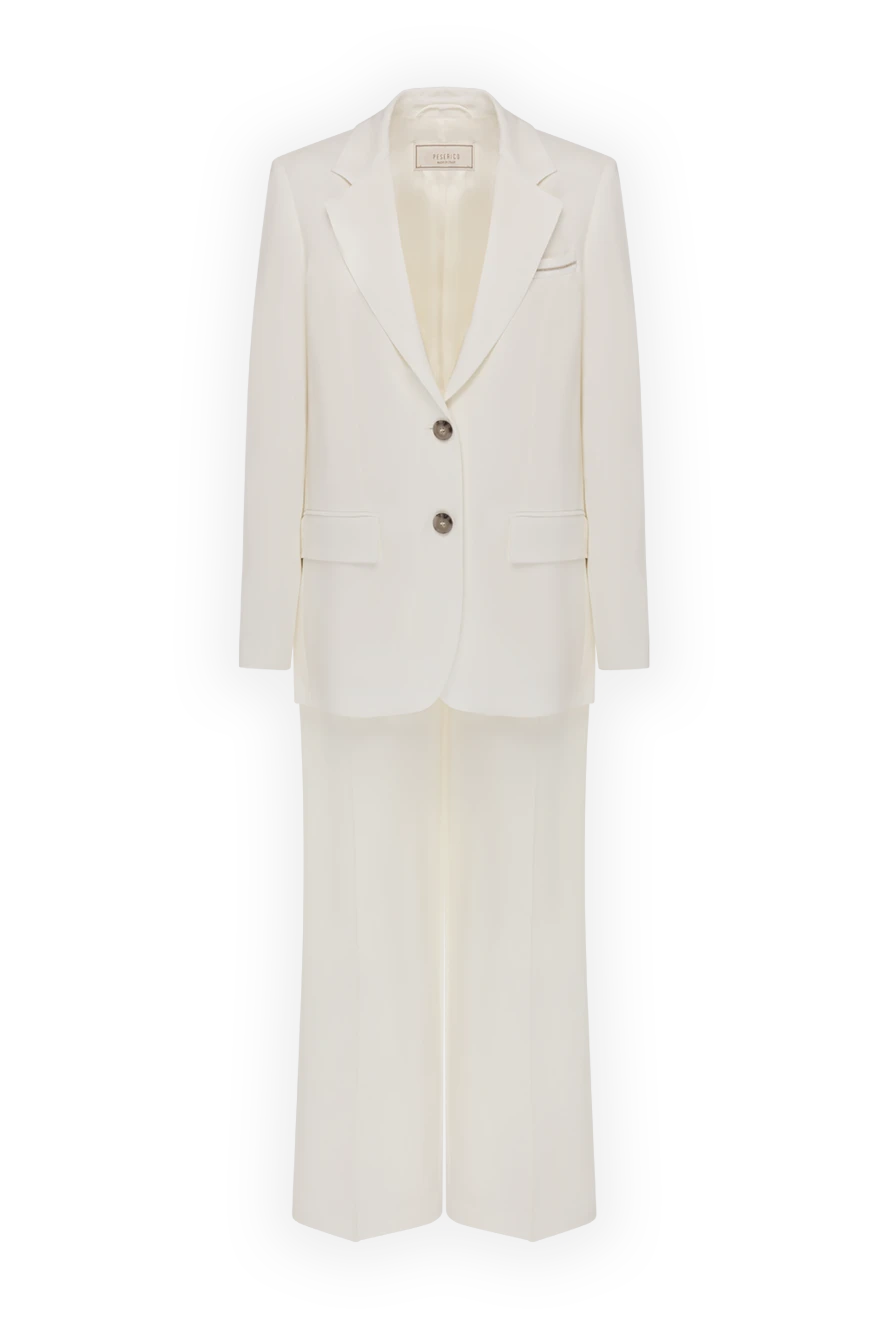 Peserico Women's beige suit made of viscose and elastane. - 96% viscose, 4% elastane. Closure: buttons. two side pockets, one chest pocket. Country of manufacture: Italy. Care: specialized cleaning - photo 1