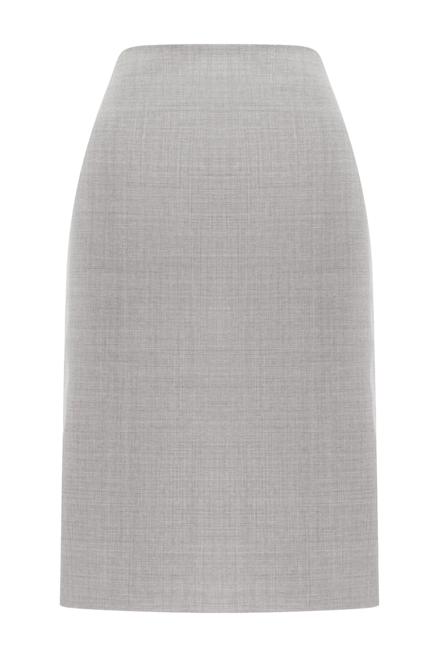 P.A.R.O.S.H. Gray wool and elastane skirt for women - 95% wool, 5% elastane. Closure: zipper. Country of manufacture: Italy. Care: specialized cleaning - photo 1