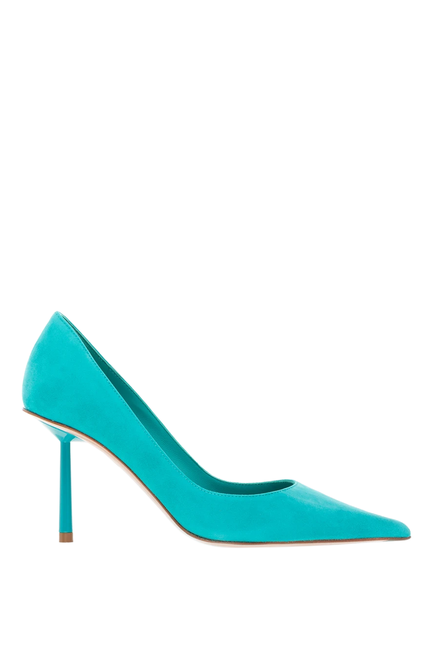 Le Silla Green suede heels for women - 100% suede. Heel height: 80 mm. Country of manufacture: Italy. Care: specialized cleaning - photo 1